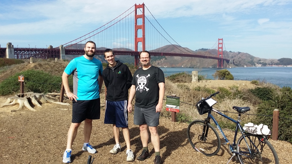 Rickey, Me and Steve about to bike the bridge