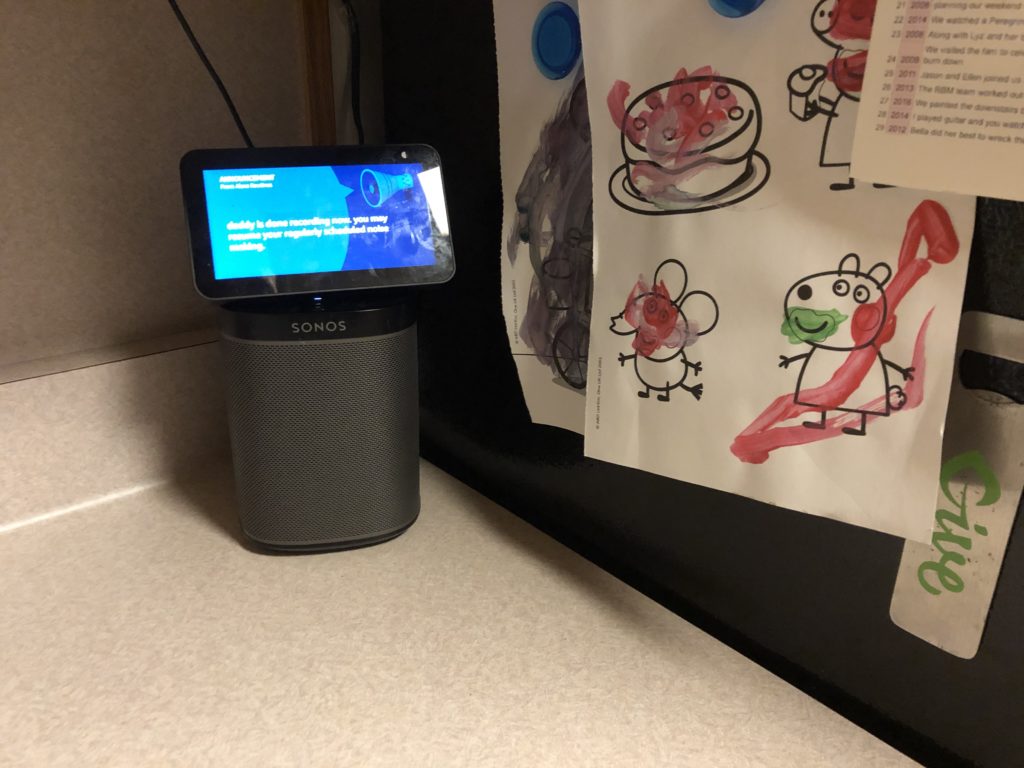 echo show announcing something